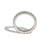 A & Furst - France - Eternity Band Ring with White Diamonds all around, 18k White Gold