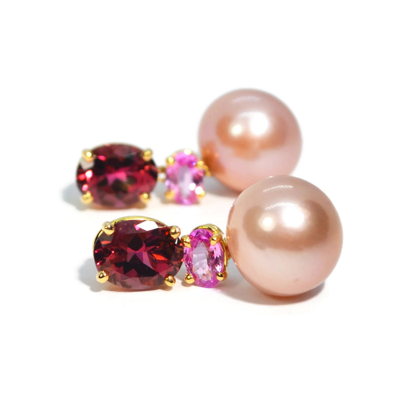 a-furst-bonbon-drop-earrings-pink-tourmaline-pink-sapphires-pink-pearls-18k-yellow-gold-O2453GTR4R5R