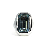 Essential - One of a Kind Cocktail Ring with Aquamarine, 18k White Gold
