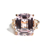Party - One of a Kind Cocktail Ring with Kunzite and Diamonds, 18k Rose Gold