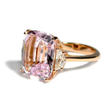 Party - One of a Kind Cocktail Ring with Kunzite and Diamonds, 18k Rose Gold