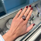 Party - One of a Kind Cocktail Ring with Kunzite and Diamonds, 18k Rose Gold