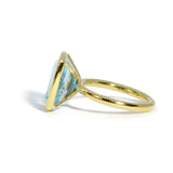 A & Furst - Gaia - Large Stackable Ring with Sky Blue Topaz, 18k Yellow Gold