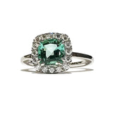 A & Furst - Dynamite - Ring with Mint Green Tourmaline and Diamonds, 18k White Gold