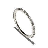A & Furst - France - Eternity Band Ring with White Diamonds all around, 18k White Gold