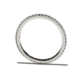 A & Furst - France - Eternity Band Ring with White Diamonds all around, 18k White Gold
