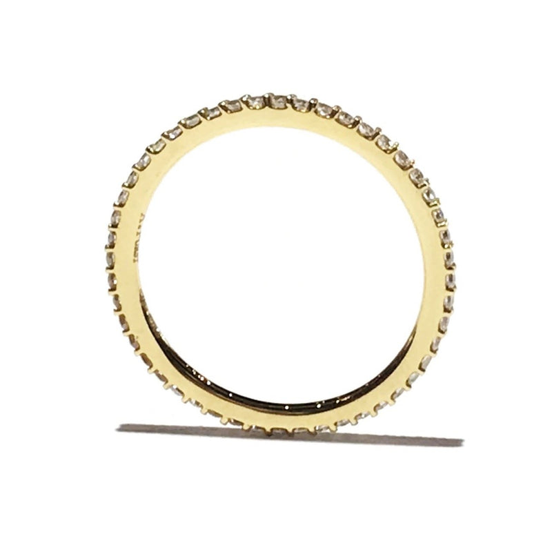 A & Furst - France - Eternity Band Ring with White Diamonds all around, 18k Yellow Gold
