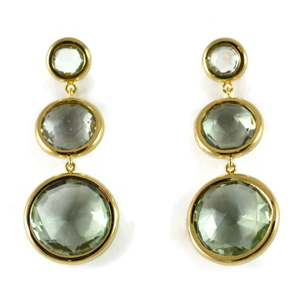 Jicky - Drop Earrings with Prasiolite, 18k Yellow Gold
