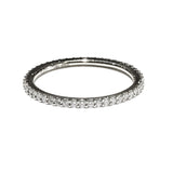 A & Furst - France - Eternity Band Ring with White Diamonds all around, 18k White Gold