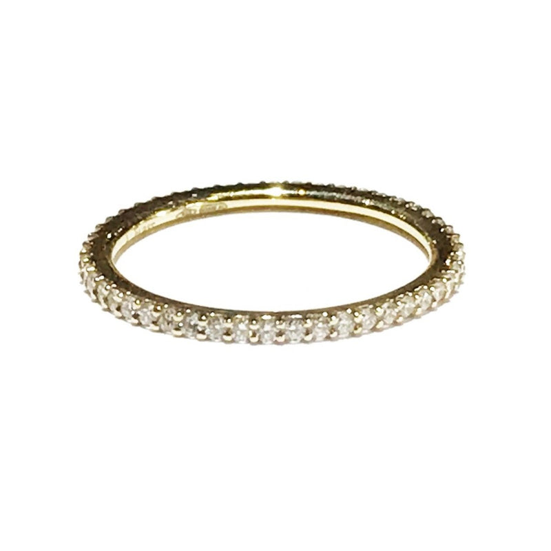 A & Furst - France - Eternity Band Ring with White Diamonds all around, 18k Yellow Gold