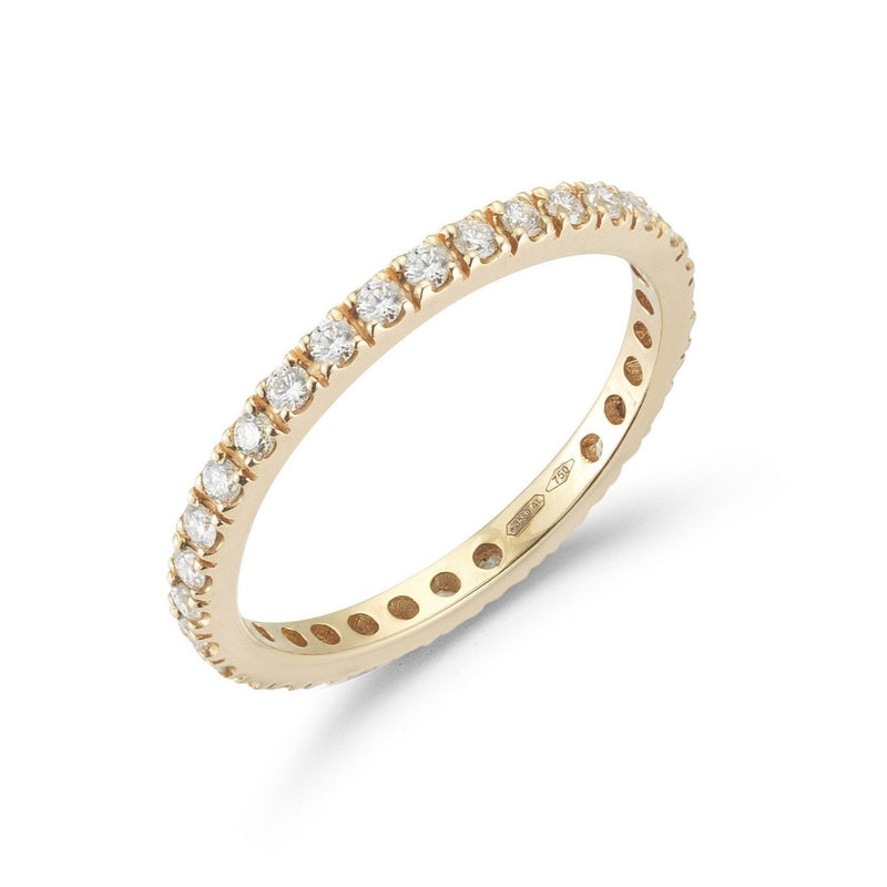 A & Furst - France Eternity Band Ring with White Diamonds all around, French-set, 18k Rose Gold