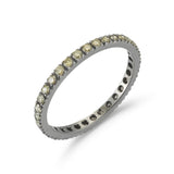 A & Furst - France Eternity Band Ring with Brown Diamonds all around, French-set, 18k Blackened Gold