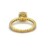 France Engagement Ring with Round Diamond 1.33 carat, 18k Yellow Gold
