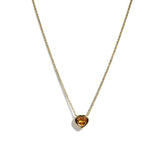 A & Furst - Gaia - Heart Pendant Necklace with Citrine, 18k Yellow Gold