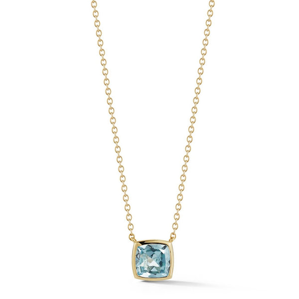A & Furst - Gaia - Small Pendant Necklace with Sky Blue Topaz, 18k Yellow Gold