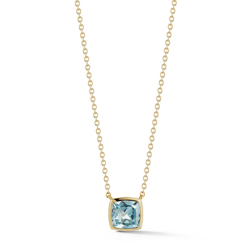 A & Furst - Gaia - Small Pendant Necklace with Sky Blue Topaz, 18k Yellow Gold