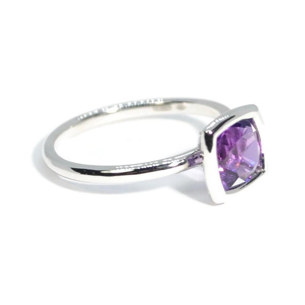 A & Furst - Gaia - Small Stackable Ring with Amethyst, 18k White Gold