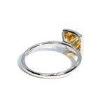 Gaia - Small Stackable Ring with Citrine, 18k White Gold