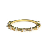A & Furst - Band Ring with Diamonds, 18k Yellow Gold