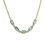 A & Furst - Gaia - Necklace with Blue Topaz, 18k Yellow Gold