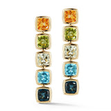 A & Furst - Gaia - Drop Earrings with Multicolor Gemstones, 18k Yellow Gold