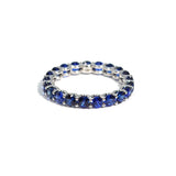 A & Furst - Eternity Band Ring with Blue Sapphires, 18k White Gold