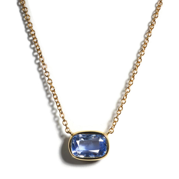A & Furst - Gaia - Pendant Necklace with Light Blue Ceylon Sapphire, 18k Yellow Gold