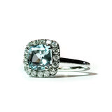 A & Furst - Dynamite - Ring with Aquamarine and Diamonds, 18k White Gold