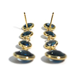 A & Furst - Gaia - Drop Earrings with London Blue Topaz, 18k Yellow Gold