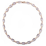 Gaia - Necklace with Rose de France, 18k Rose Gold