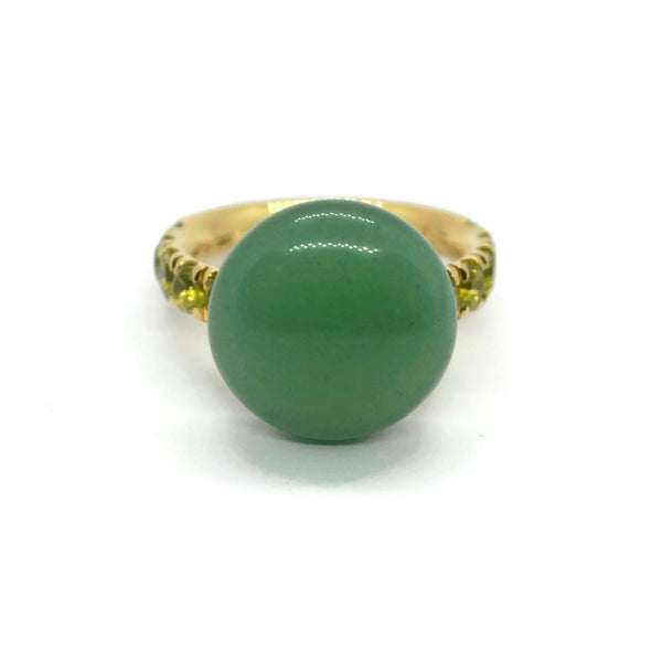 A-FURST-BONBON-STACKABLE-RING-AVENTURINE-PERIDOT-YELLOW-GOLD-A1210GOAV