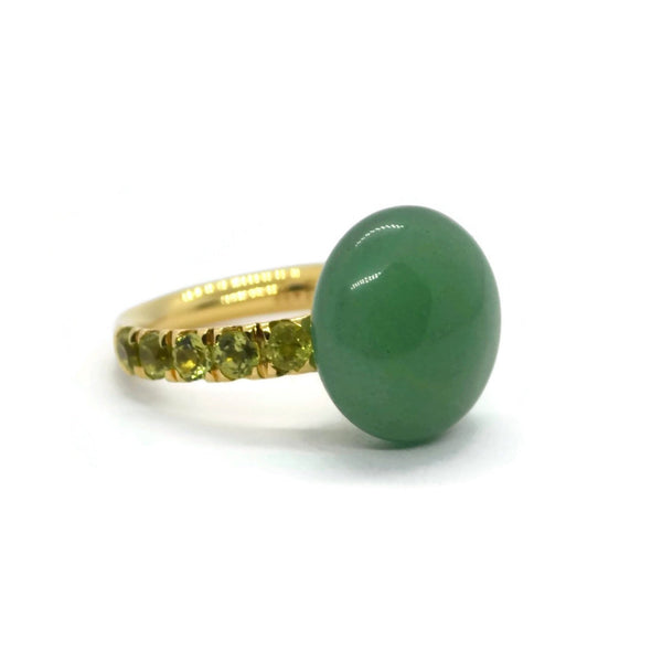 A-FURST-BONBON-STACKABLE-RING-AVENTURINE-PERIDOT-YELLOW-GOLD-A1210GOAV