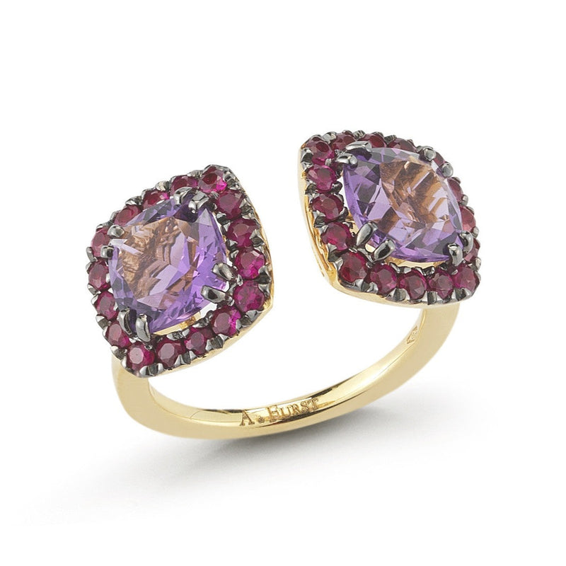 A-FURST-DYNAMITE-DOUBLE-STONES-RING-AMETHYST-RUBIES-BLACKENED-YELLOW-GOLD-A1322GNA2