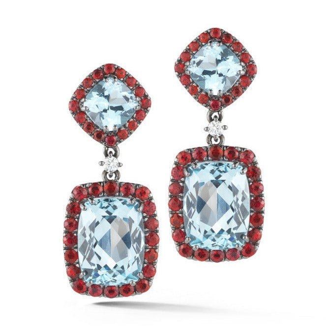 A-FURST-DYNAMITE-DROP-EARRINGS-BLUE-TOPAZ-ORANGE-SAPPHIRES-DIAMONDS-BLACKENED-GOLD-O1310NU4O1