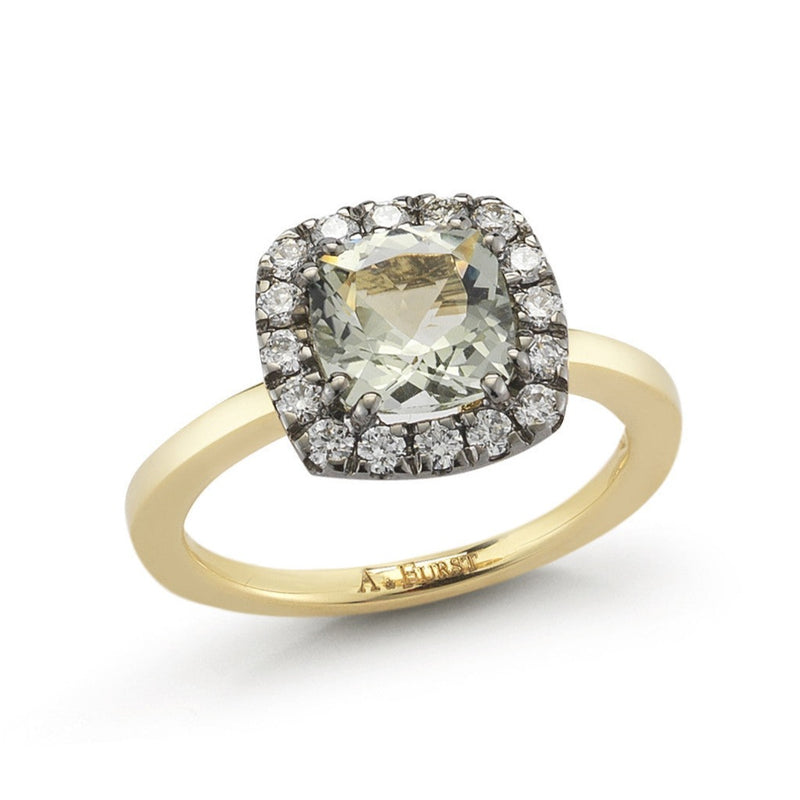 A-FURST-DYNAMITE-SMALL-RING-PRASIOLITE-WHITE-DIAMONDS-BLACKENED-YELLOW-GOLD-A1321GNP1