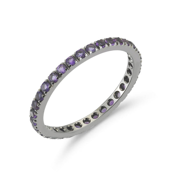 A-FURST-FRANCE-ETERNITY-BAND-RING-AMETHYST-BLACKENED-GOLD-A1290NA-1.5