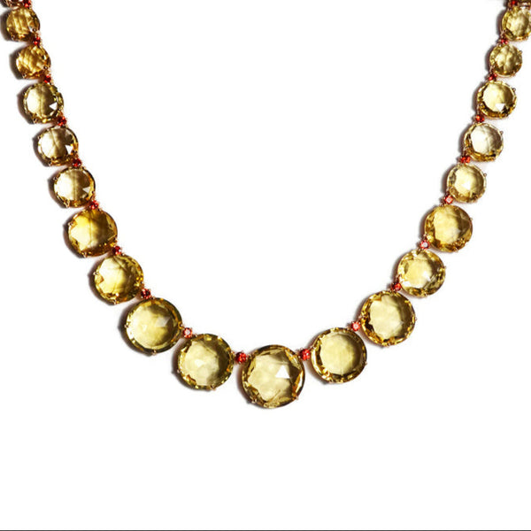 A-FURST-LILIES-GRADUATED-CITRINE-NECKLACE-ORANGE-SAPPHIRE-ROSE-GOLD-C0241RCR4O