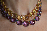 A-FURST-LILIES-GRADUATED-NECKLACES-CITRINE-ORANGE-SAPPHIRE-AMETHYST-TSAVORITE