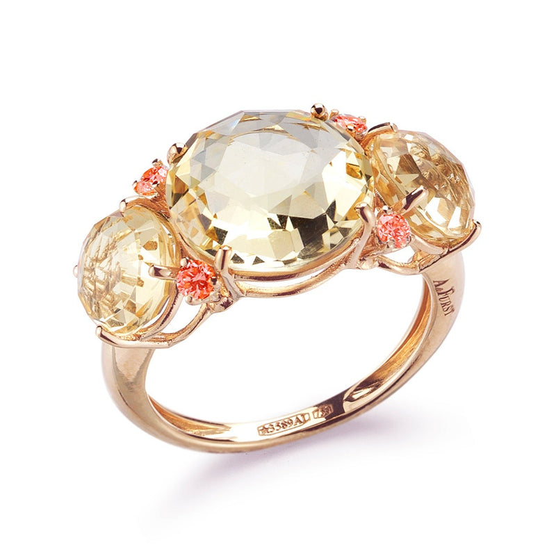 A-FURST-LILIES-RING-CITRINE-ORANGE-SAPPHIRES
