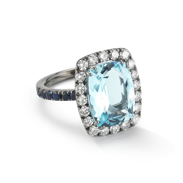 A-&-FURST-DYNAMITE-COCKTAIL-RING-BLUE-TOPAZ-WHITE-DIAMONDS-BLUE-SAPPHIRES-BLACKENED-GOLD-A1301NU14