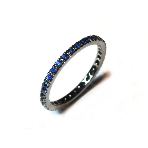 A-FURST-FRANCE-ETERNITY-BAND-RING-BLUE-SAPPHIRES-BLACKENED-GOLD-A1290N4-1.5