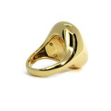 Essential - Cocktail Ring with Blue Topaz, 18k Yellow Gold