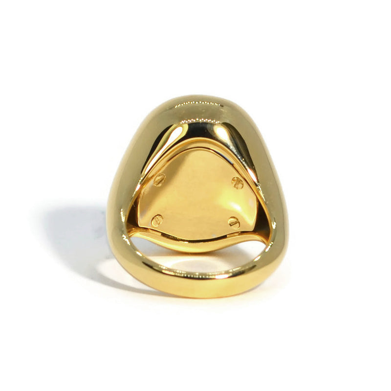 Essential - Cocktail Ring with Cognac Citrine, 18k Yellow Gold