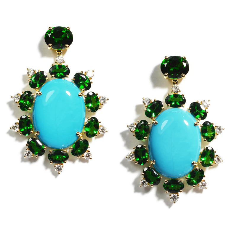 a-furst-sole-drop-earrings-turquoise-tsavorite-garnet-chrome-diopside-yellow-gold-O2010GTUTS1